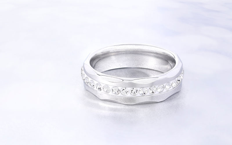 Anniversary Lab created diamond rings band