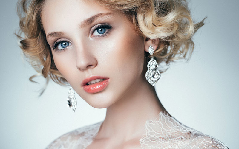 Lab diamond drop earrings