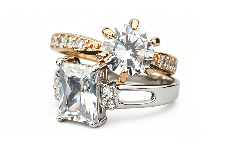 man made diamond engagement ring custom