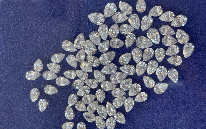 bulk pear shaped lab grown diamonds