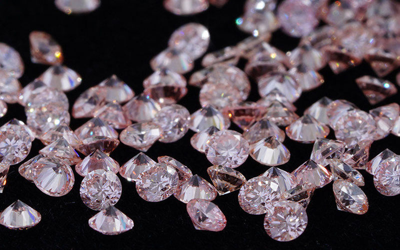 melee pink lab created diamonds