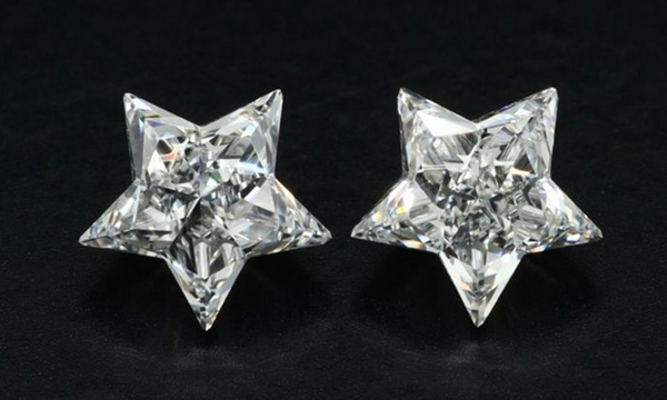 Five-pointed star cut lab diamond