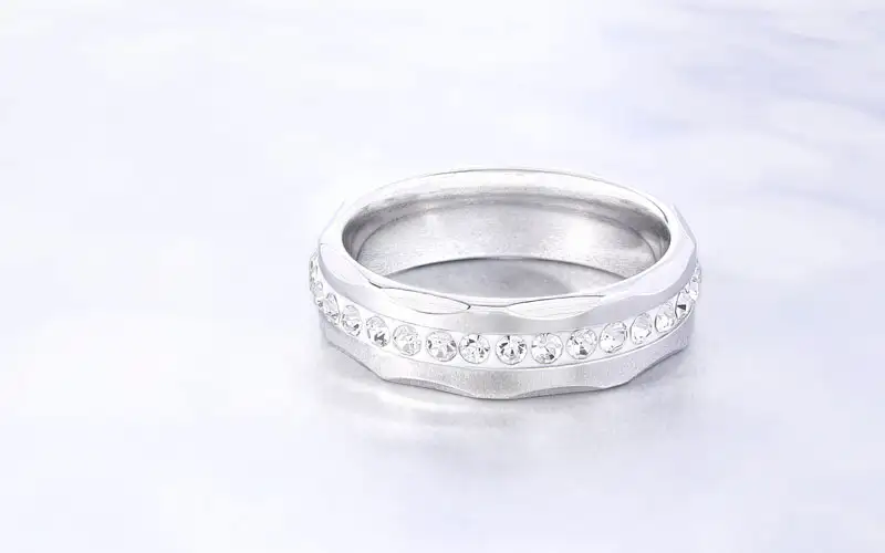 Anniversary Lab created diamond rings band