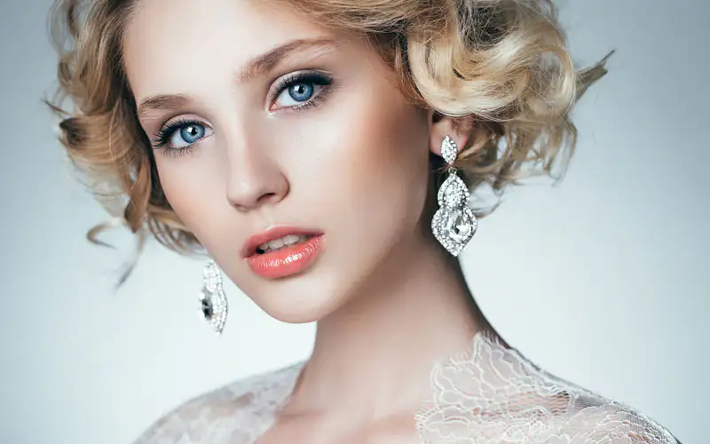 Lab diamond drop earrings