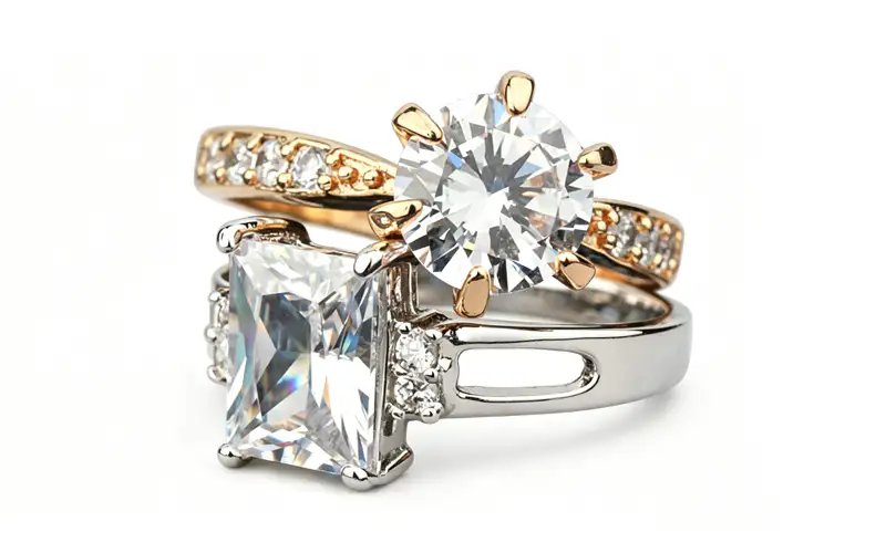 man made diamond engagement ring custom